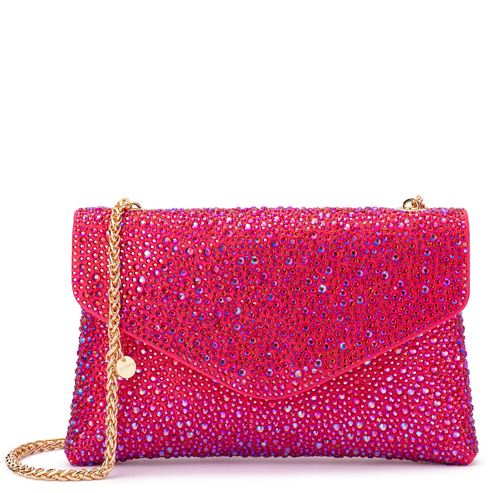 Shop HATTIE Crystal Shoulder Bag in Pink – Olga Berg