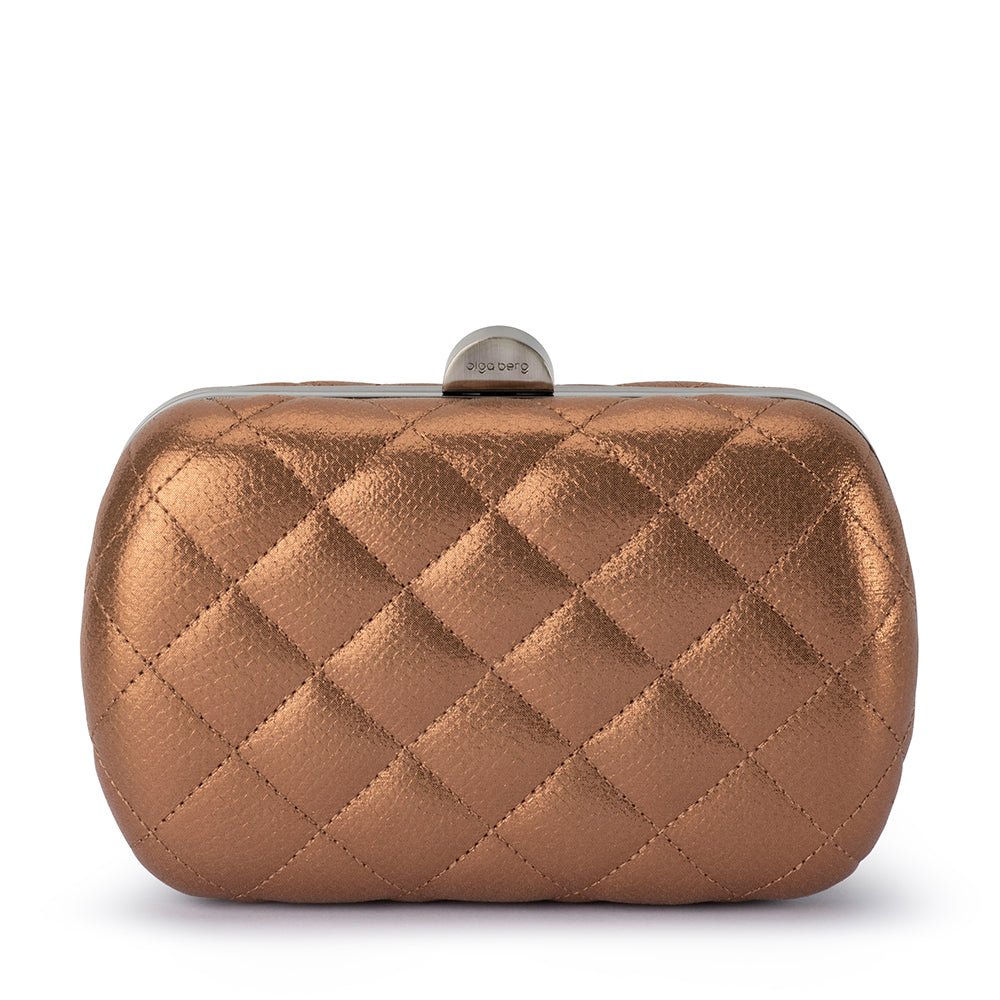 ZOEY Bronze Quilted Clutch – Olga Berg