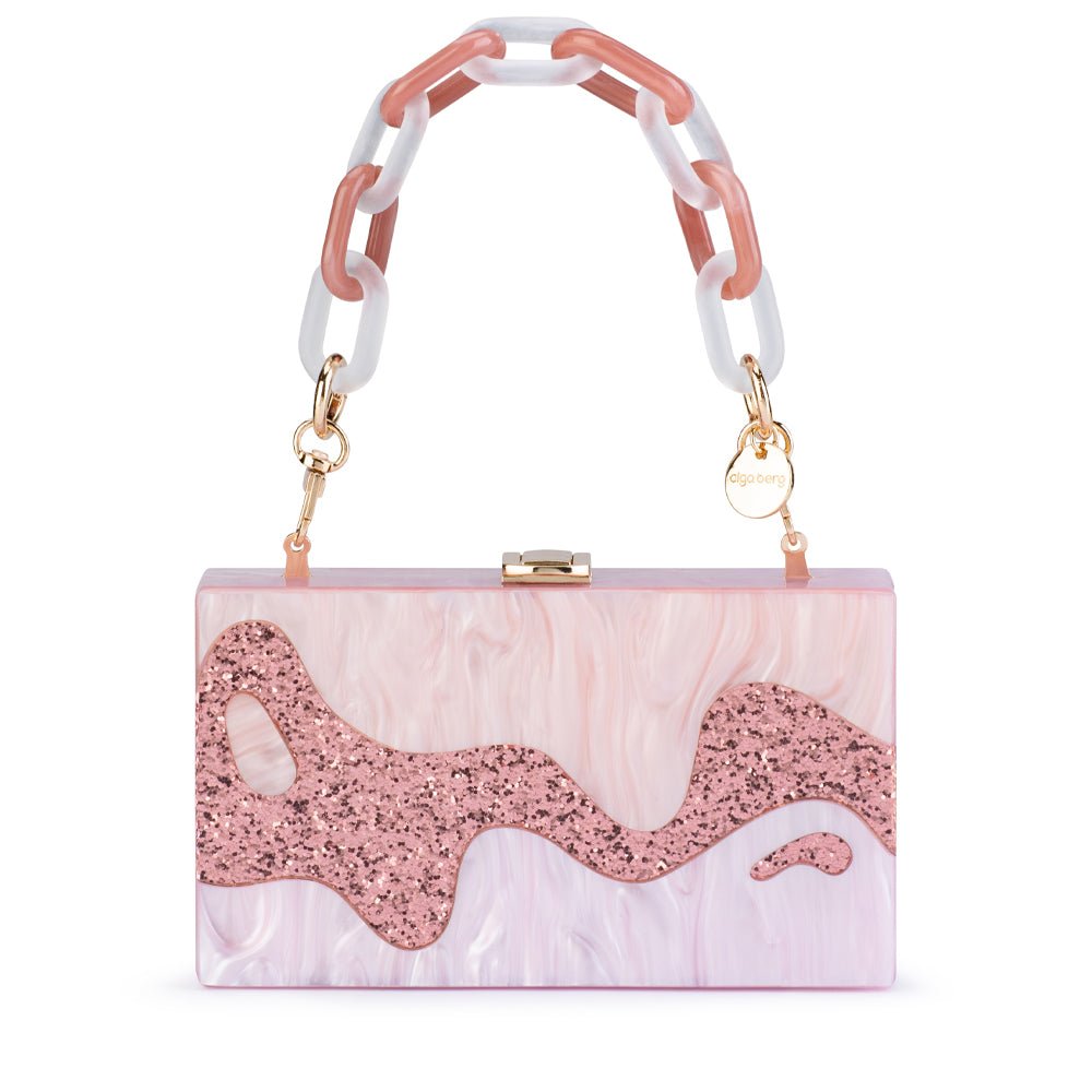 Pink best sale acrylic clutch