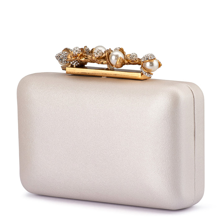 GABRIEL Pearl Embellished Clutch