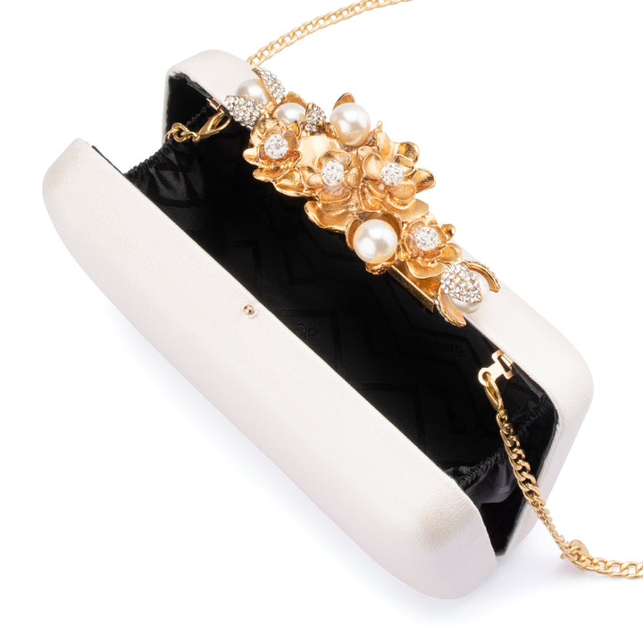 GABRIEL Pearl Embellished Clutch