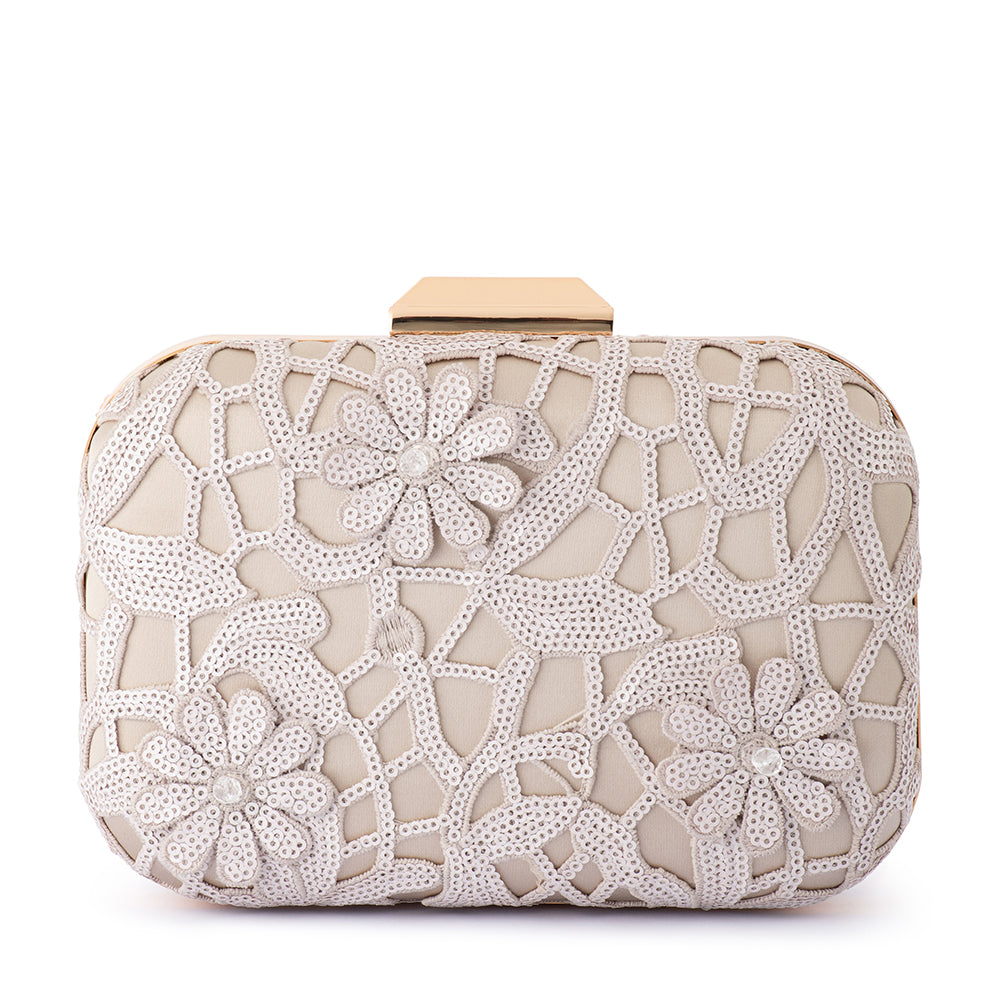 ELENA Appliqued Clutch