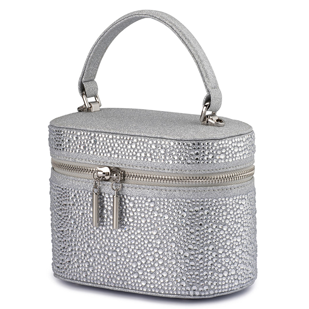 BECKIE Zip Top Crystal Bag