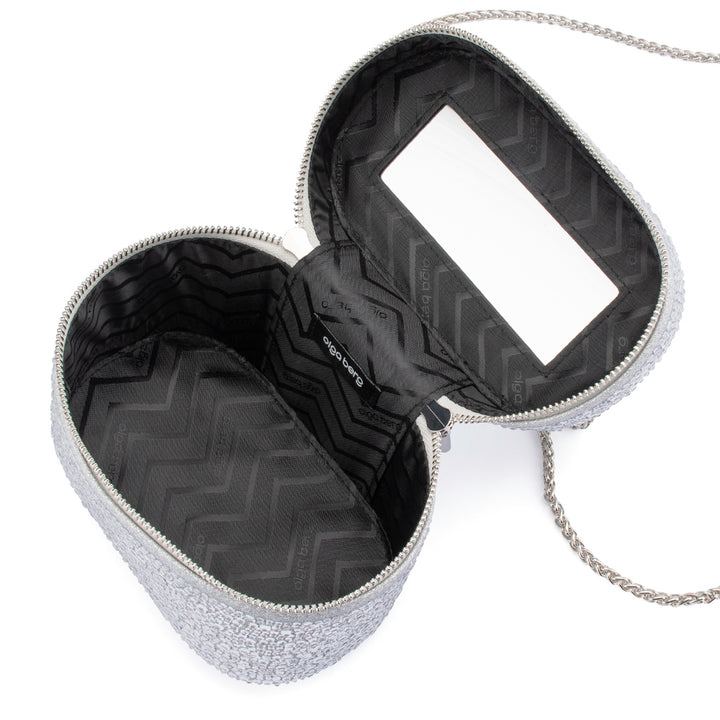 BECKIE Zip Top Crystal Bag