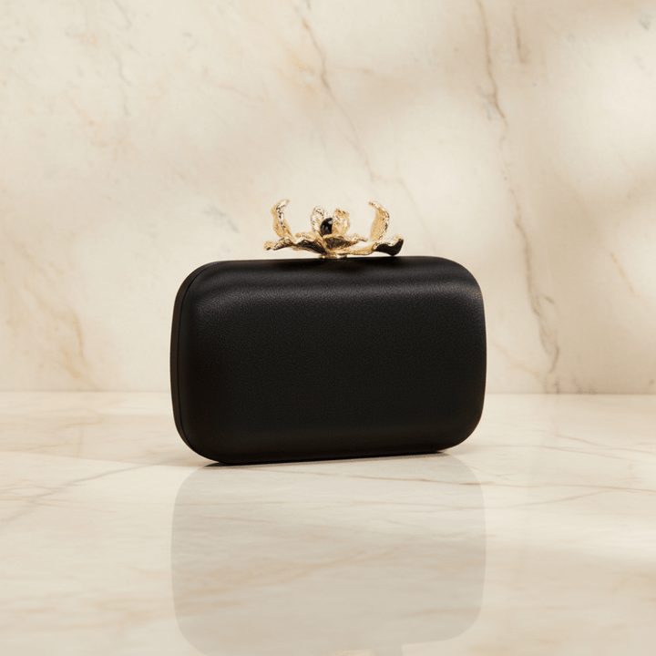 ADELE Orchid Lock Clutch - Olga Berg