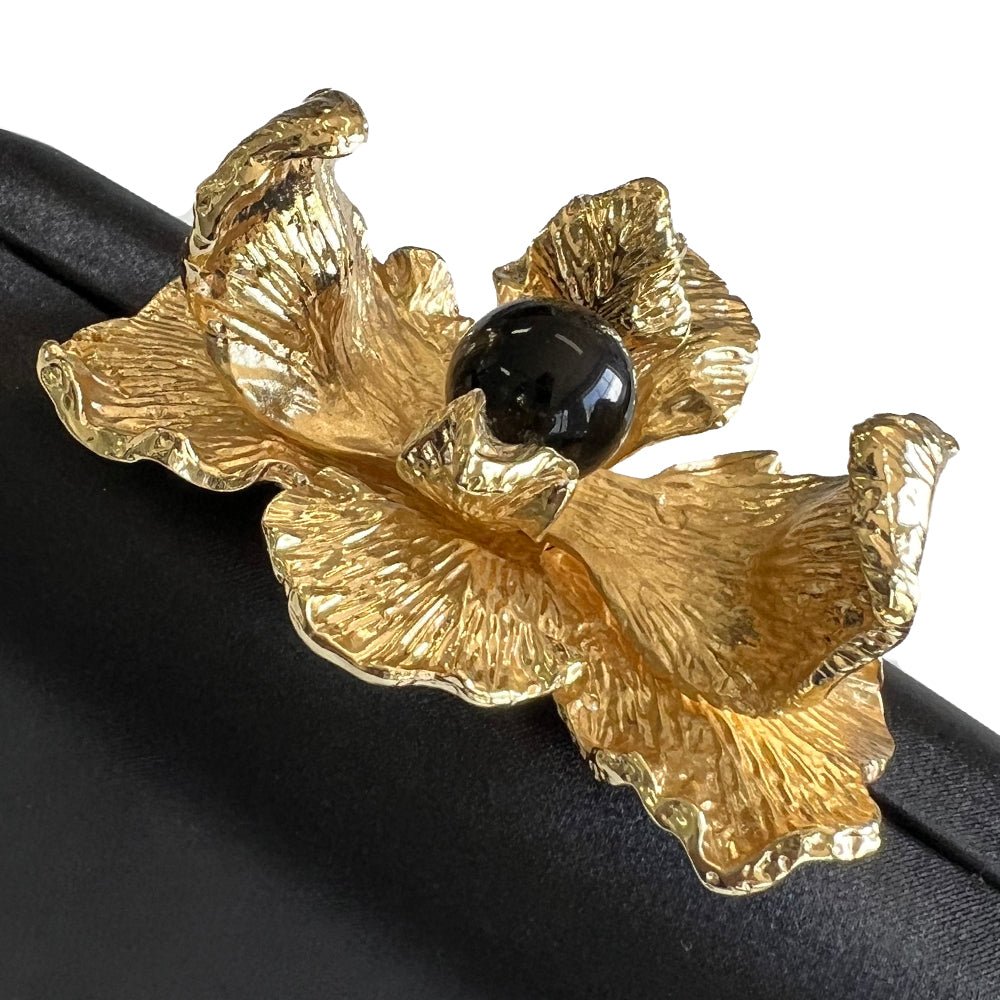 ADELE Orchid Lock Clutch - Olga Berg