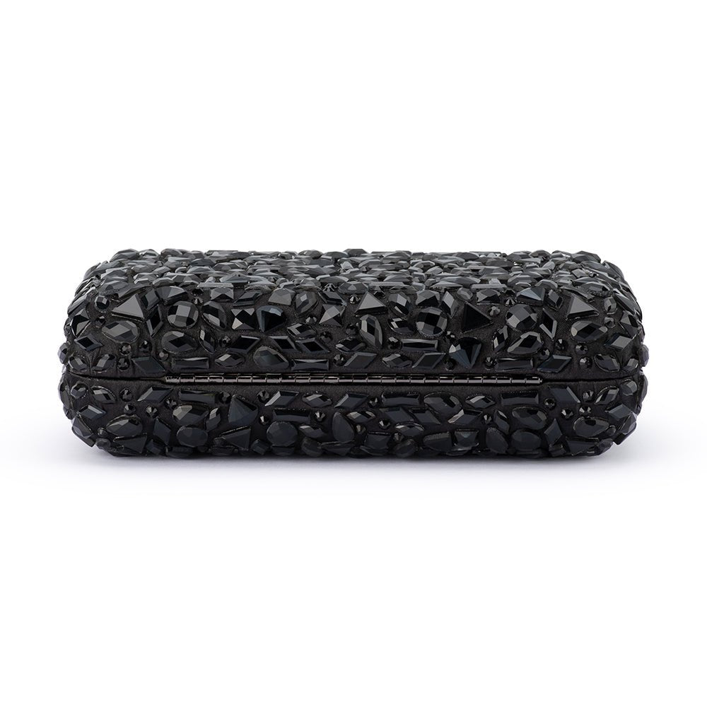 Crystal Rocks Aviva Shop AVIVA Crystal Clutch in Black – Olga Berg