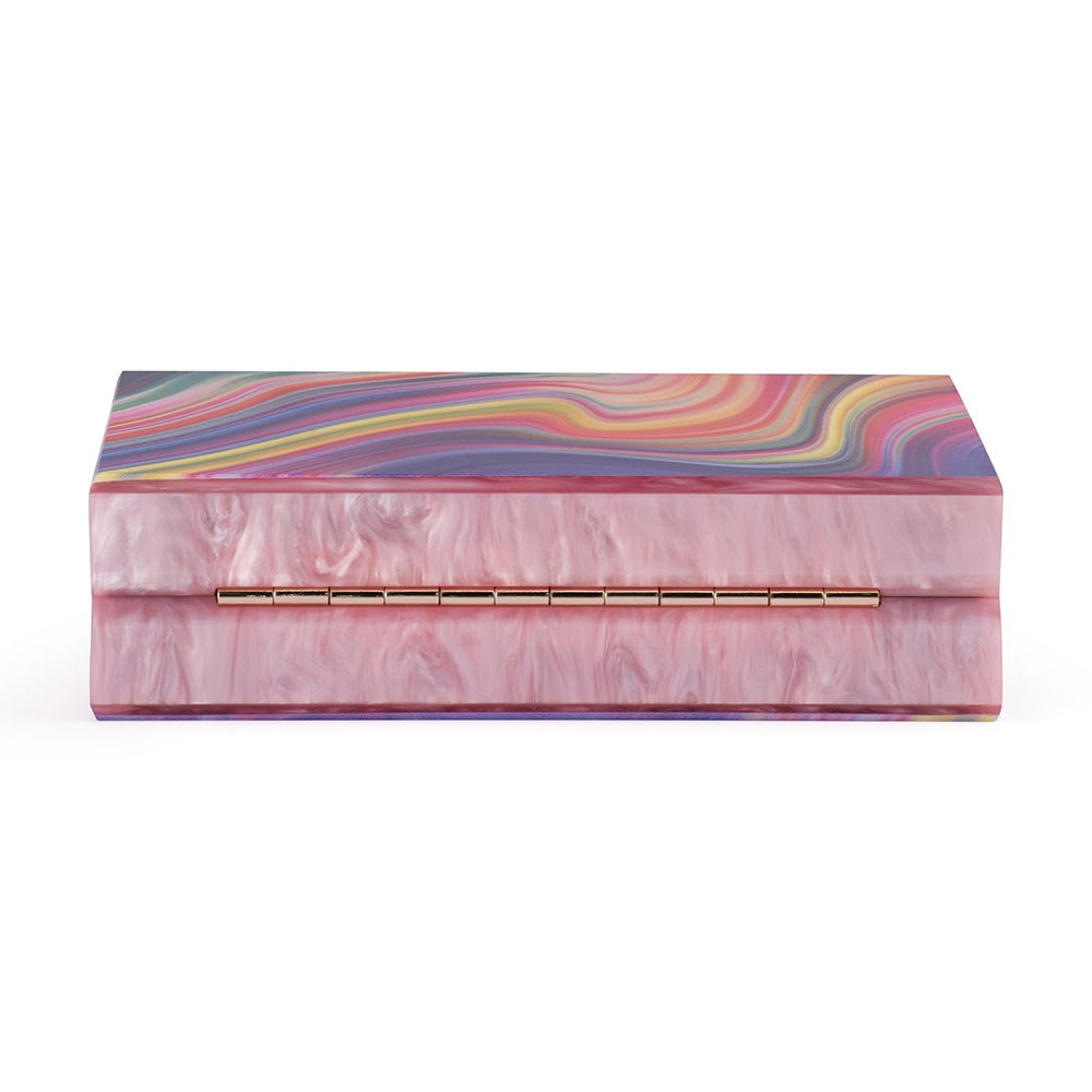 DOROTHY Swirl Print Box Clutch - Olga Berg