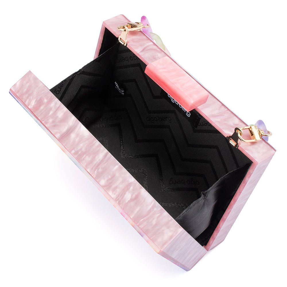 DOROTHY Swirl Print Box Clutch - Olga Berg