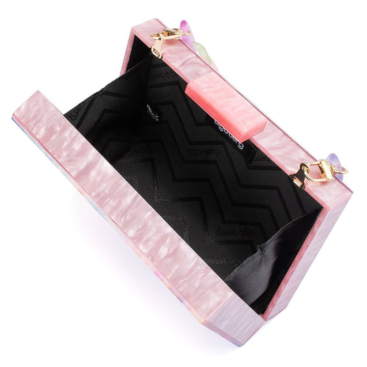 DOROTHY Swirl Print Box Clutch - Olga Berg