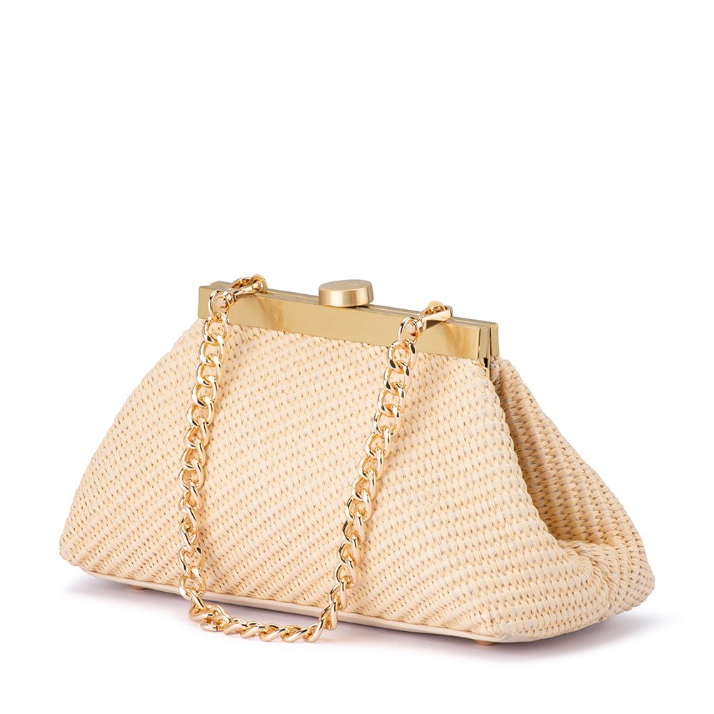 HANNA Woven Straw Clutch - Olga Berg