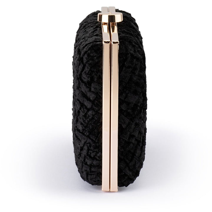 HAZEL Textured Velvet Clutch - Olga Berg