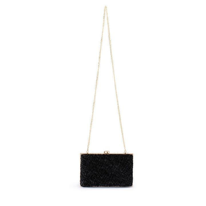 HAZEL Textured Velvet Clutch - Olga Berg