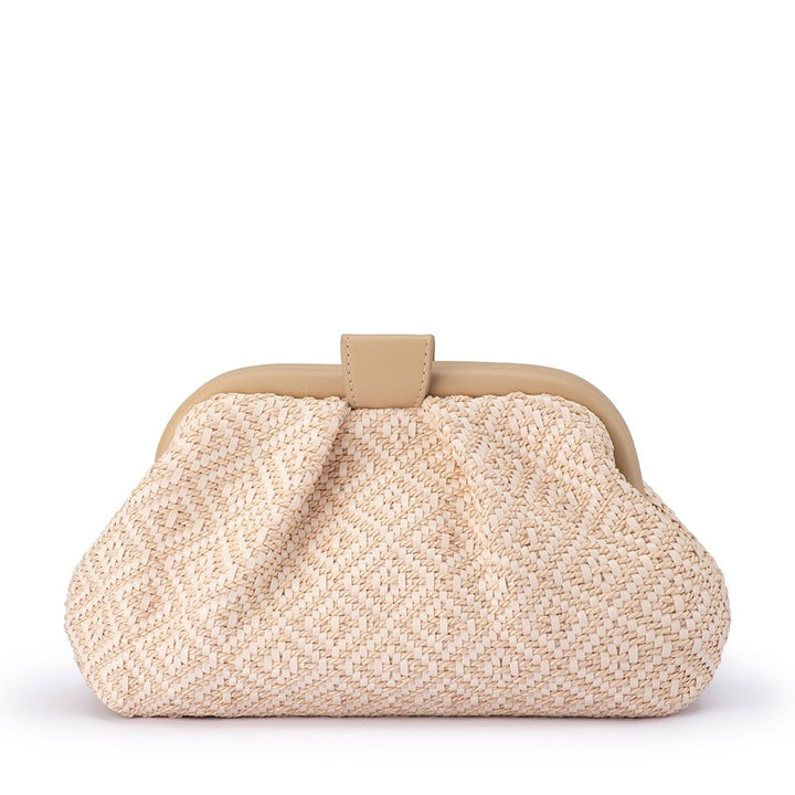 MINKI Gathered Woven Clutch - Olga Berg