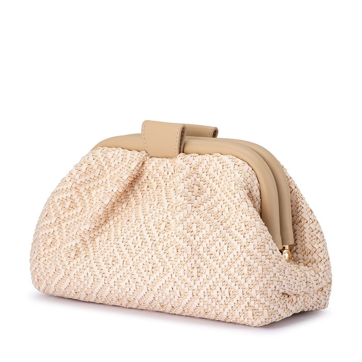 MINKI Gathered Woven Clutch - Olga Berg