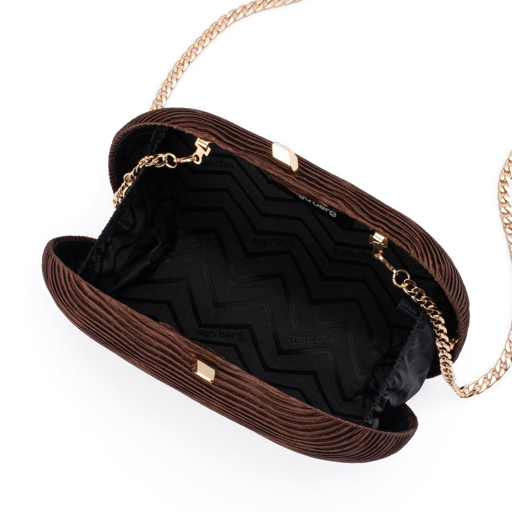 NATALIE Pleated Oval Clutch - Olga Berg