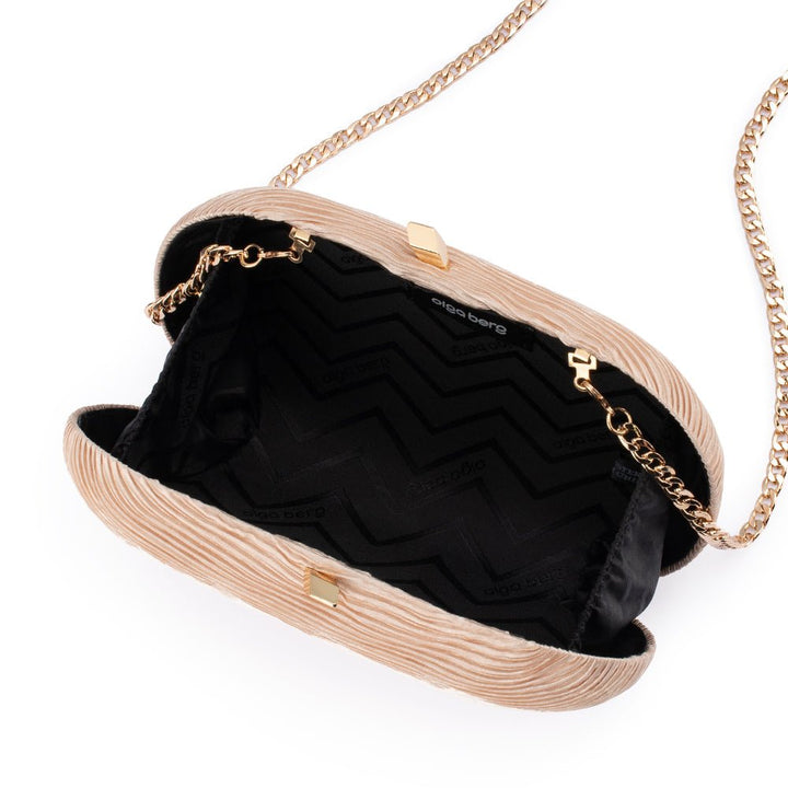 NATALIE Pleated Oval Clutch - Olga Berg