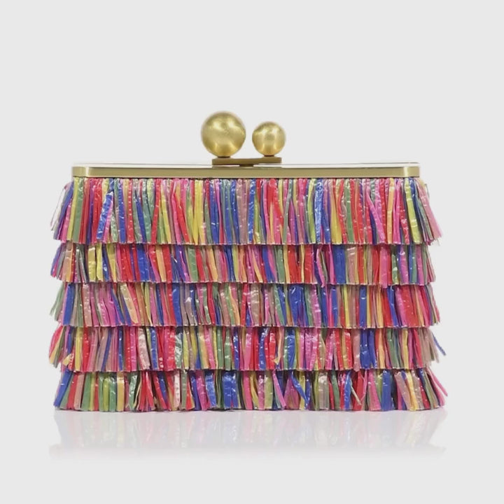 CARLITA Carnivale Fringe Clutch Bag