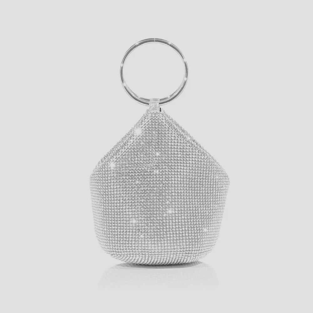 ELLIE Crystal Mesh Handle Bag