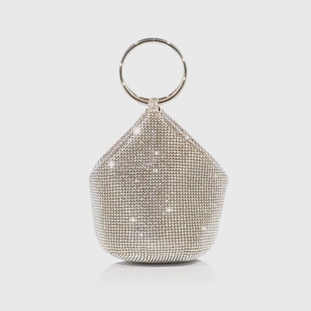 ELLIE Crystal Mesh Handle Bag