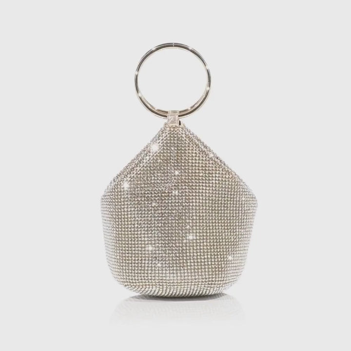 ELLIE Crystal Mesh Handle Bag