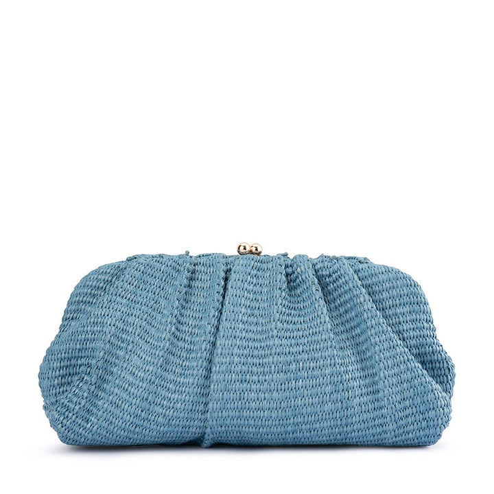 QUEENIE Gathered Woven Clutch - Olga Berg