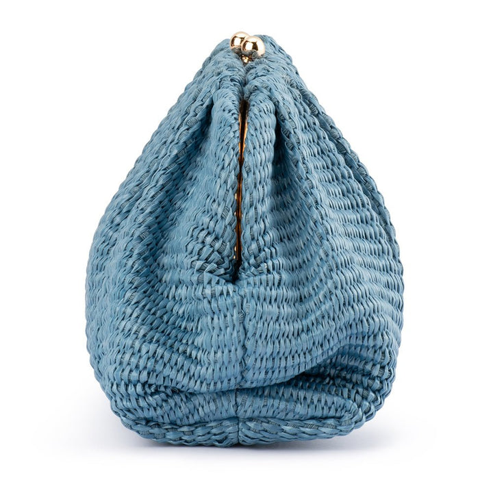 QUEENIE Gathered Woven Clutch - Olga Berg