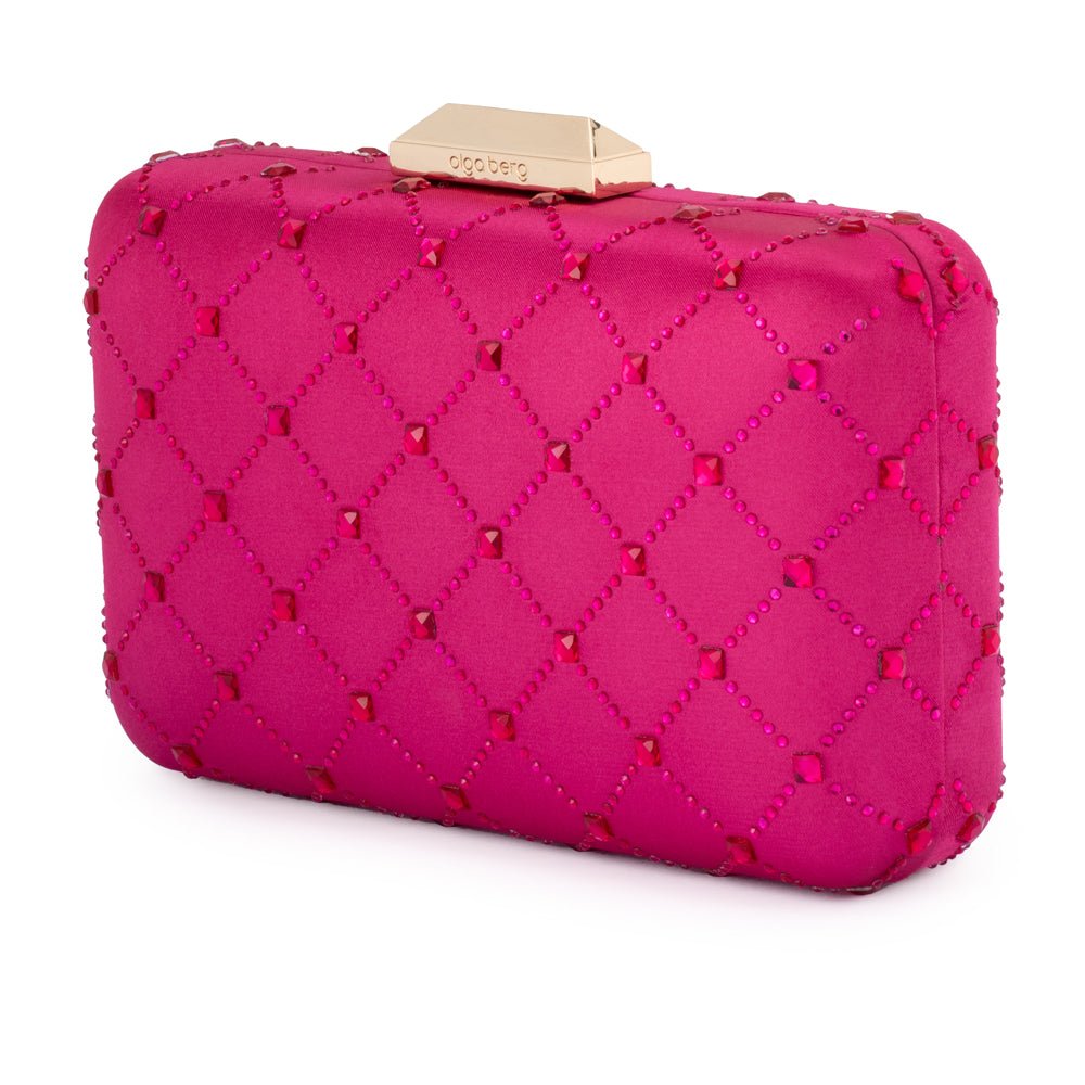 Shop VIOLET Pink Hotfix Clutch – Olga Berg - Main Image