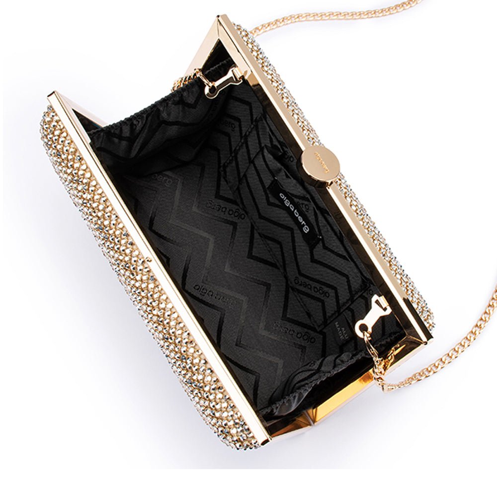 VIVIANA Crystal Mesh Clutch - Olga Berg
