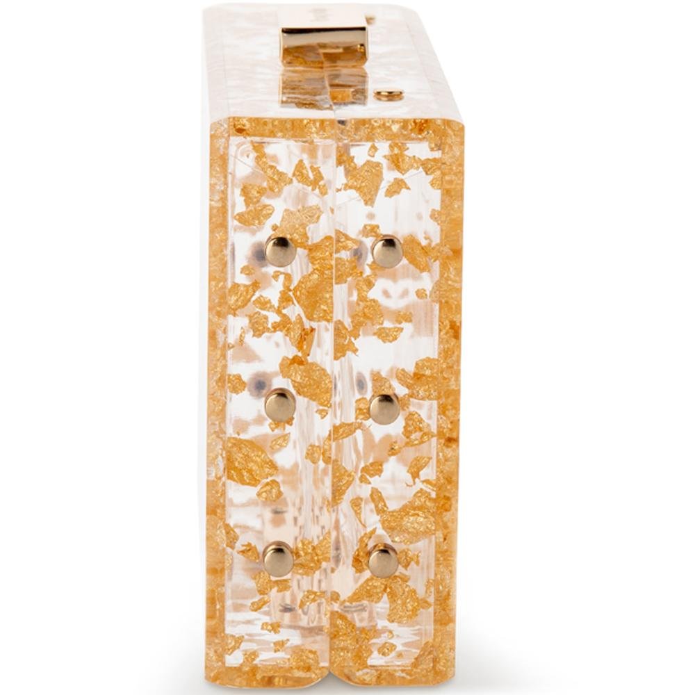 CARMELLA Foil Box Clutch - Olga Berg