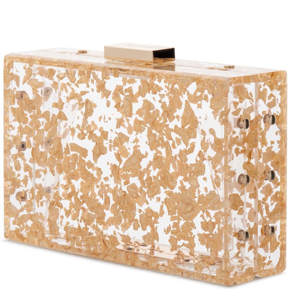 CARMELLA Foil Box Clutch - Olga Berg