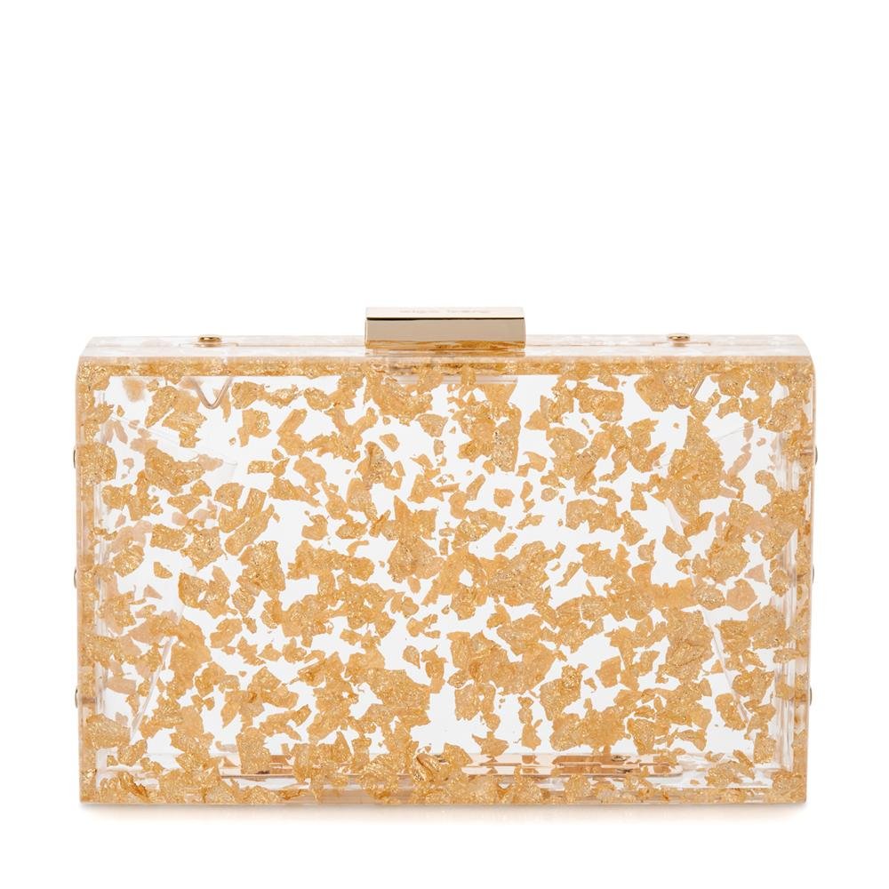 CARMELLA Foil Box Clutch - Olga Berg