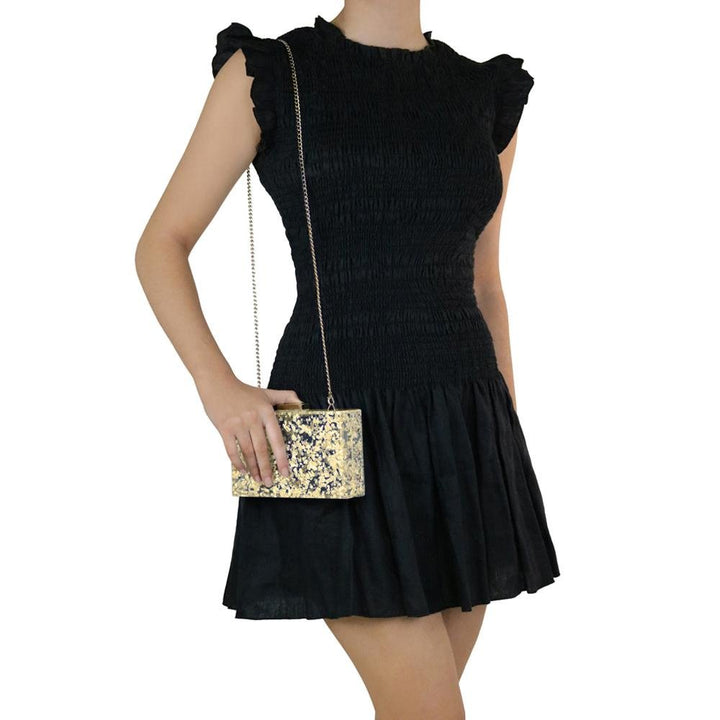 CARMELLA Foil Box Clutch - Olga Berg