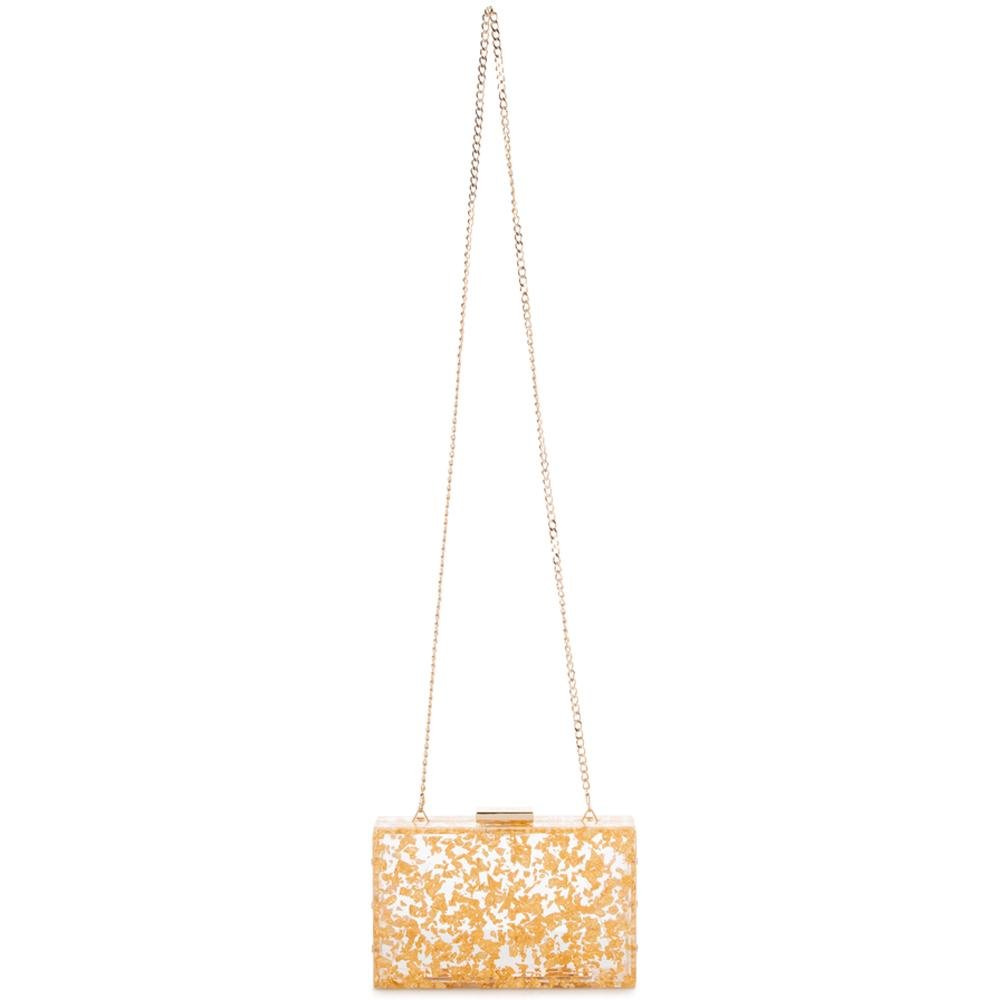 CARMELLA Foil Box Clutch - Olga Berg