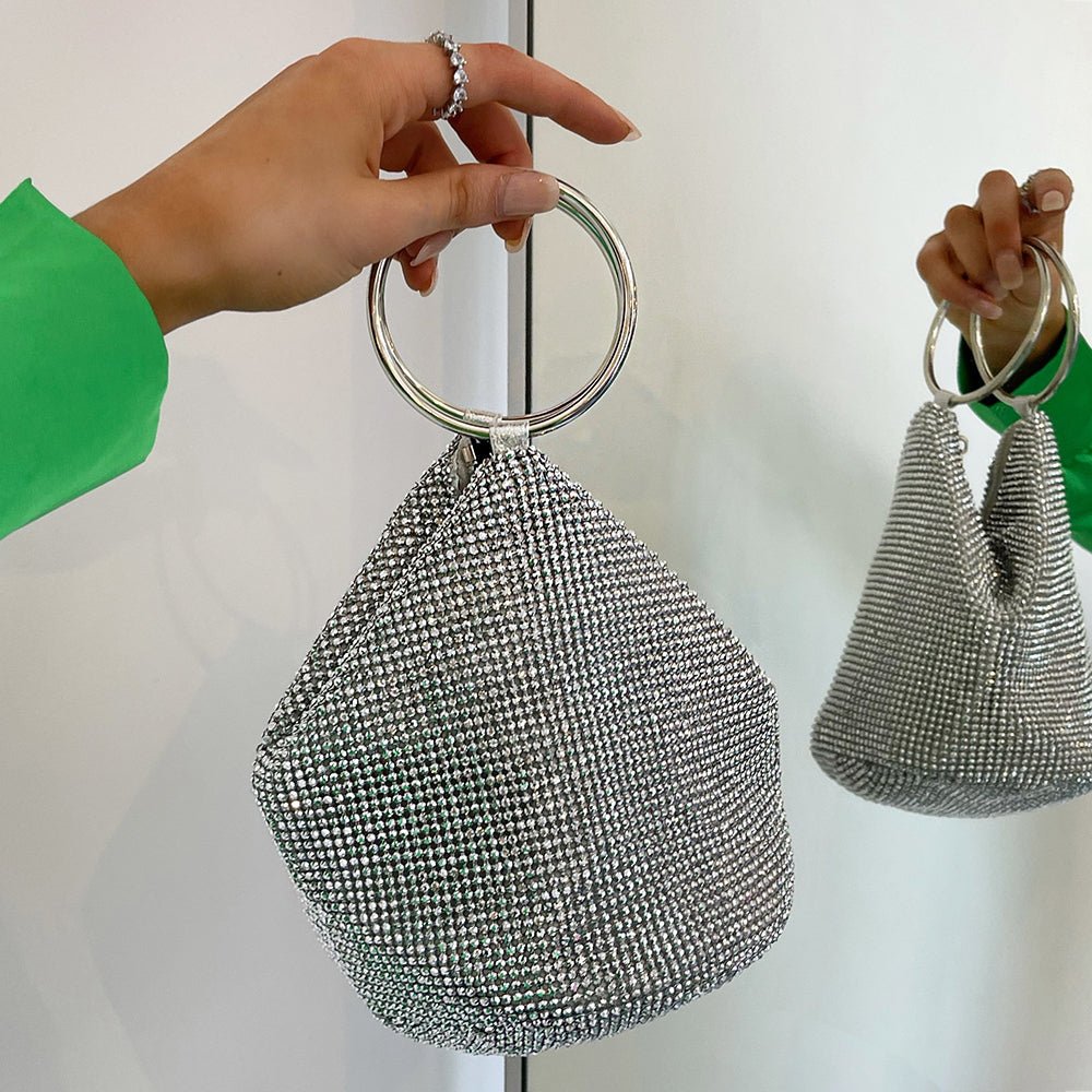 ELLIE Crystal Mesh Handle Bag - Olga Berg