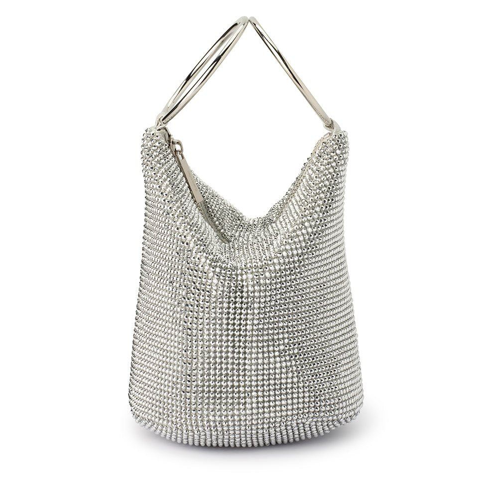 ELLIE Crystal Mesh Handle Bag - Main Image