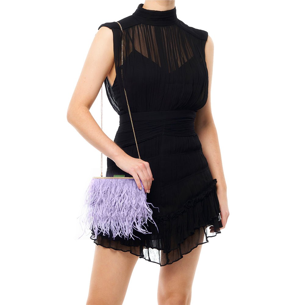 ESTELLE Feather Clutch - Olga Berg