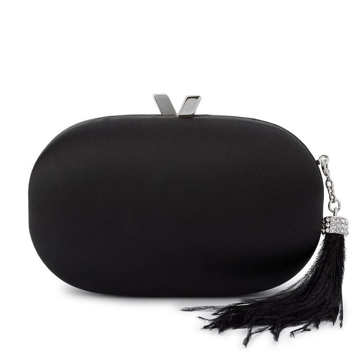 JENNA Feather Tassel Clutch - Olga Berg