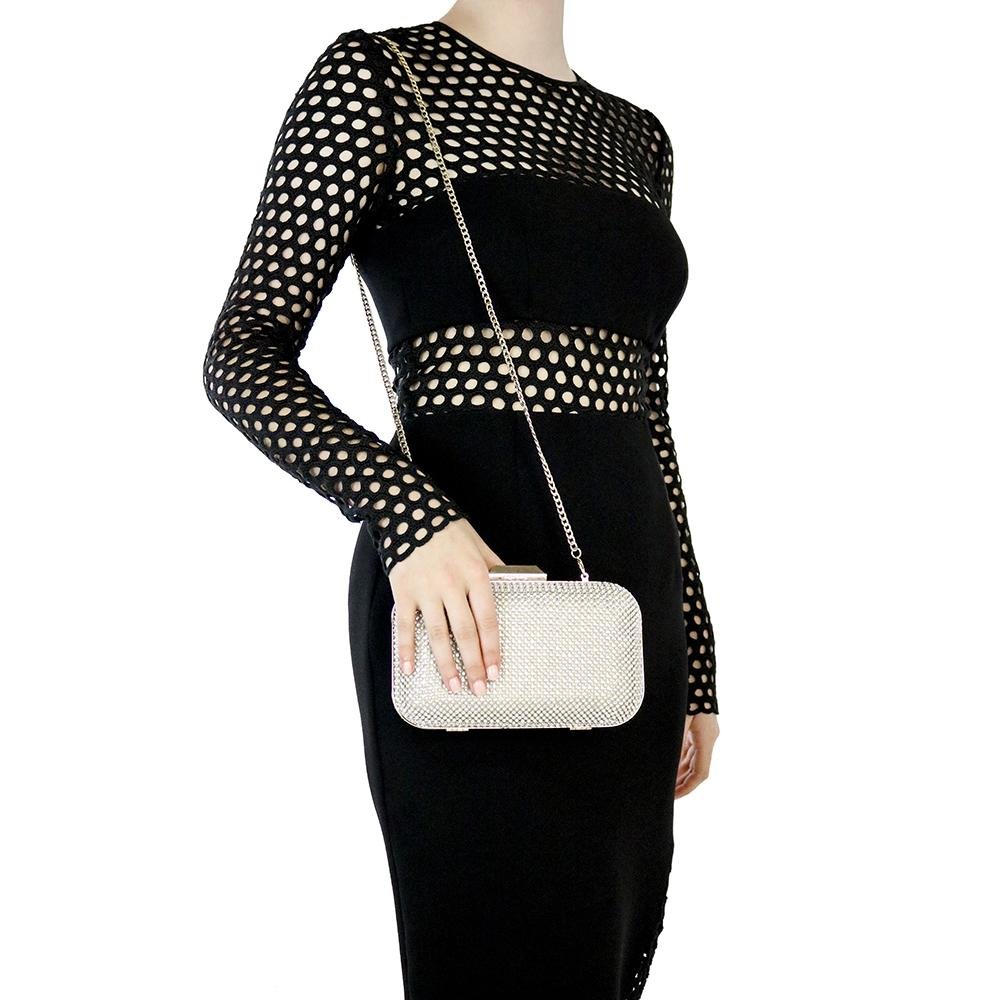 KLARA Pearl & Crystal Mesh Clutch - Olga Berg