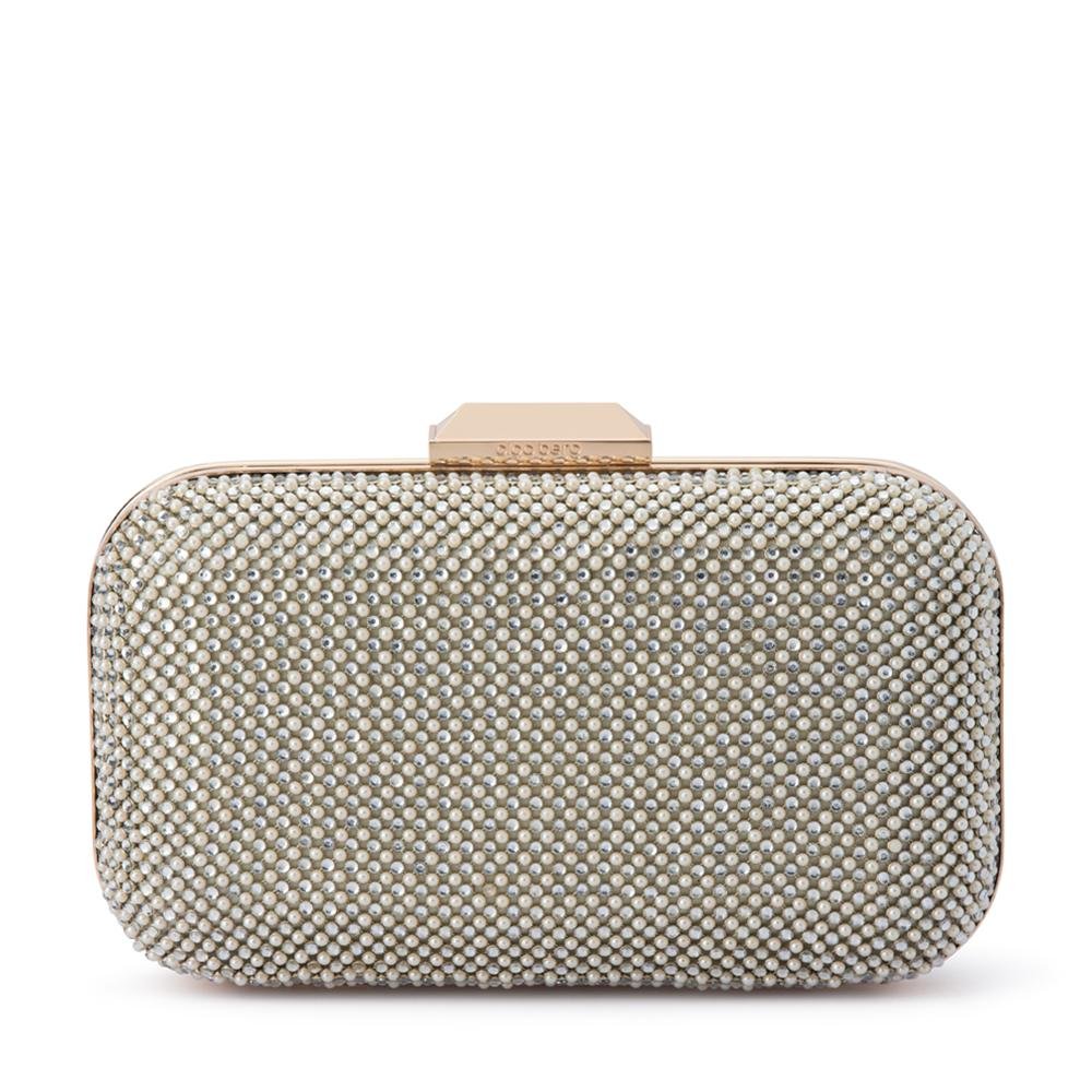 KLARA Pearl & Crystal Mesh Clutch - Olga Berg