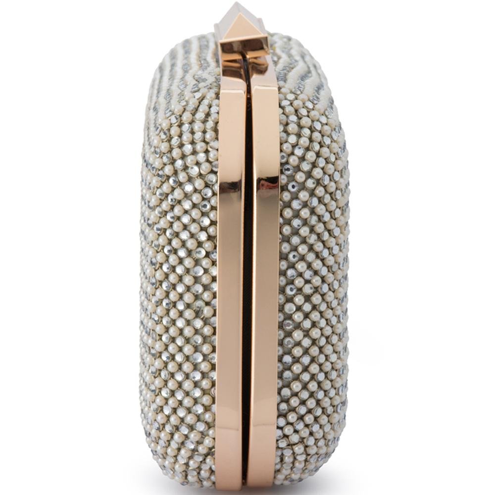 KLARA Pearl & Crystal Mesh Clutch - Olga Berg