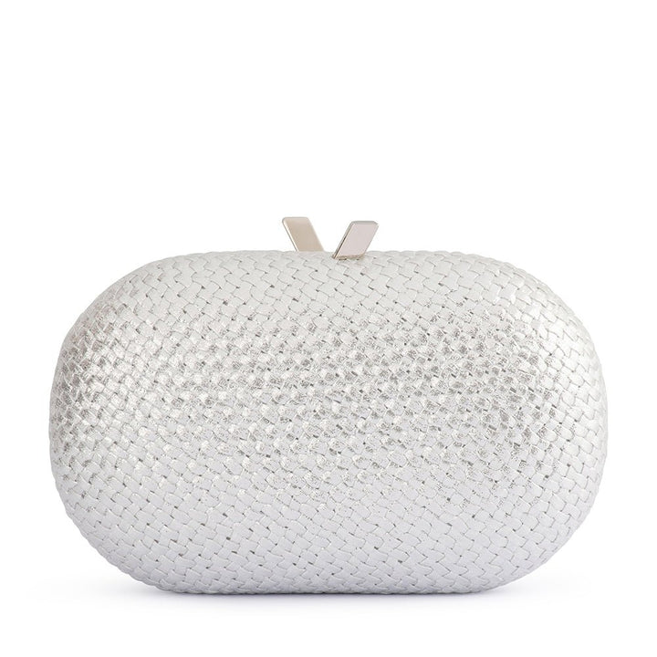 LUCIA Woven Oval Clutch - Olga Berg