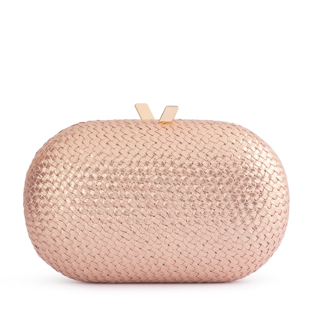 LUCIA Woven Oval Clutch - Olga Berg