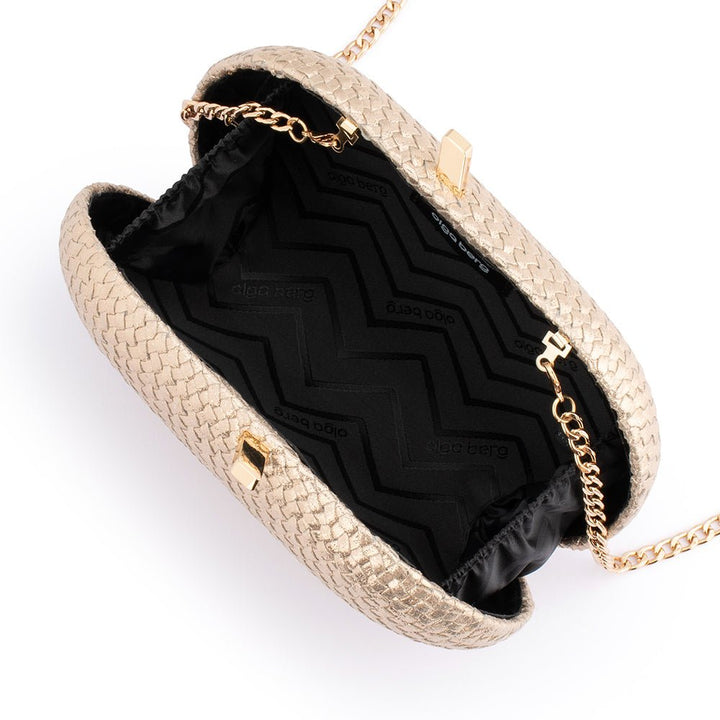 LUCIA Woven Oval Clutch - Olga Berg