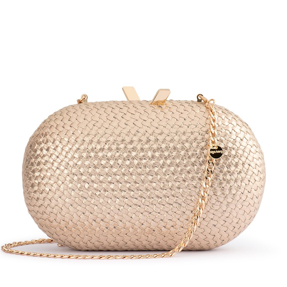 LUCIA Woven Oval Clutch - Olga Berg