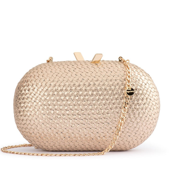 LUCIA Woven Oval Clutch - Olga Berg