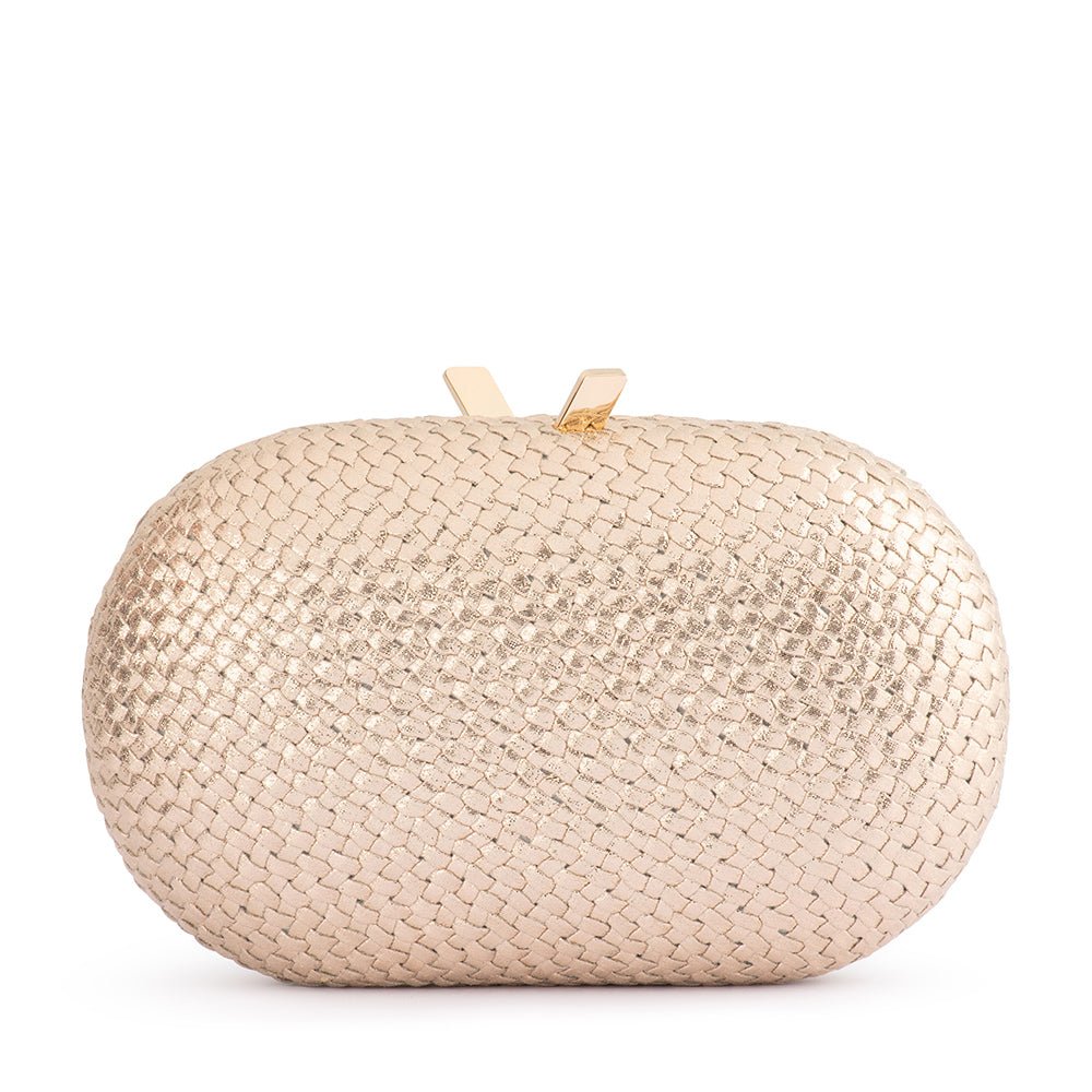 LUCIA Woven Oval Clutch - Olga Berg