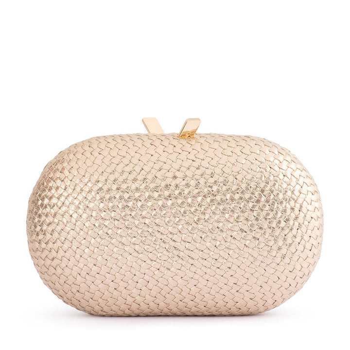 LUCIA Woven Oval Clutch - Olga Berg