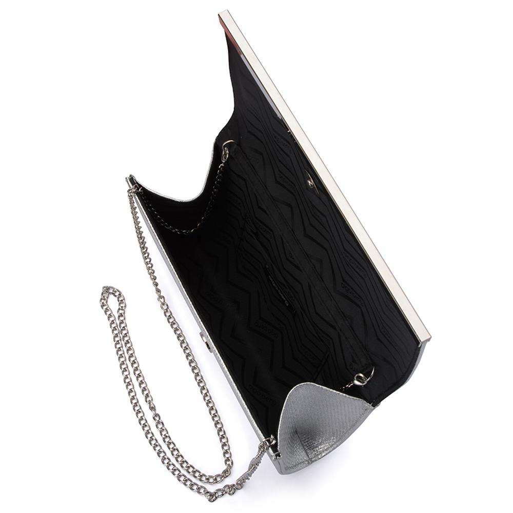 MADDIE Metallic Embossed Foldover Clutch - Olga Berg