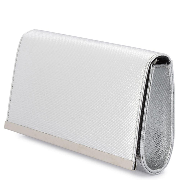 MADDIE Metallic Embossed Foldover Clutch - Olga Berg